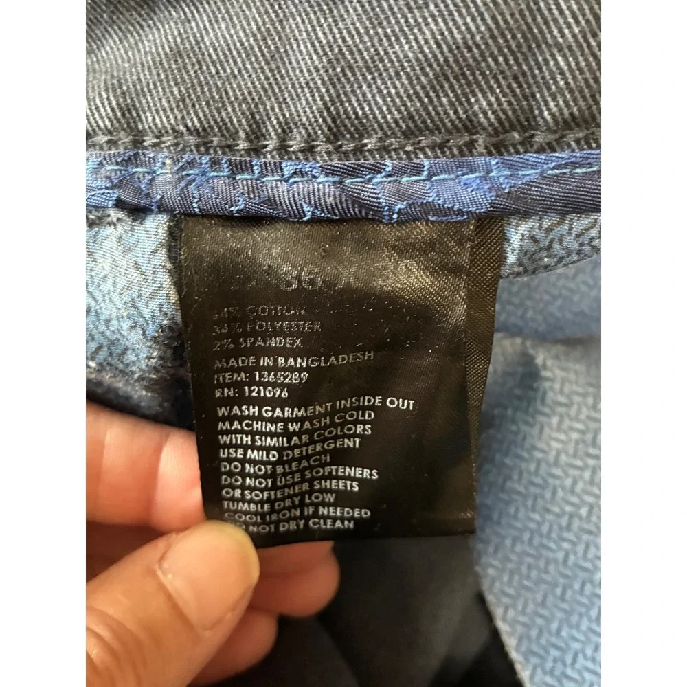 English Laundry Arrogant Mens 36x30 Straight Leg Pants Black Stretch (K31)